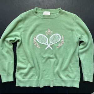 Sail to Sable Green Tennis Racket Sweater